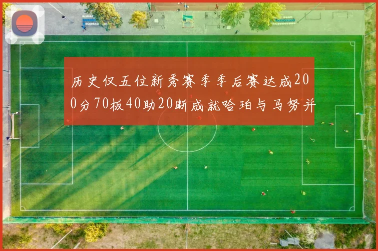 历史仅五位新秀赛季季后赛达成200分70板40助20断成就哈珀与马努并肩而立